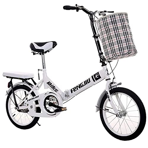 Folding Bike : ZNBH 20 Inch Unisex Folding Bike Shock Absorption Folding Bicycle Folding Bikes Ultralight Portable, Male And Female Student Ultralight Folding Bicycle Folding Bike, Light And Stable, Blue