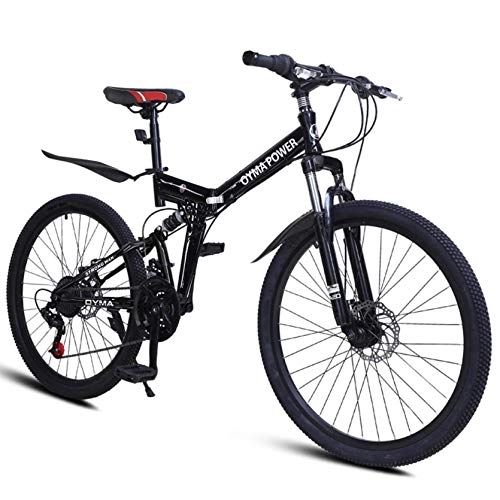 Folding Bike : ZSMLB Adult Road Bikes Mountain Bikes26 inch Folding Mountain Bike, 21 Speed Carbon Steel Mountain Bicycle for Adults, Non-Slip Bike, with Dual Suspension Frame and Disc Brake for Outdoor