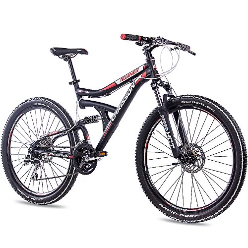 Mountain Bike : 26" ALU MTB MOUNTAIN BIKE BICYCLE CHRISSON ROANER 2016 Fully UNISEX with 24G SHIMANO 2xDISK black matt