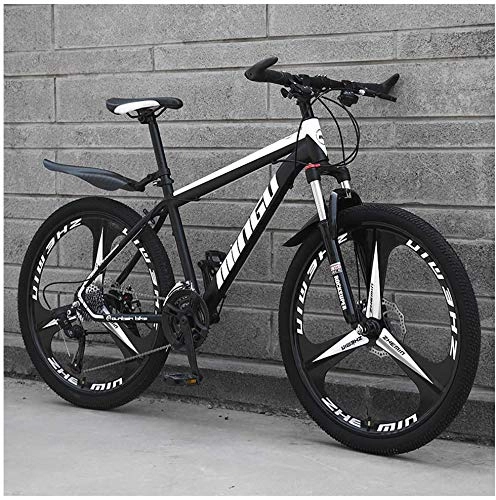 Mountain Bike : 26 Inch Men's Mountain Bikes, High-carbon Steel Hardtail Mountain Bike, Mountain Bicycle with Front Suspension Adjustable Seat, 21 Speed