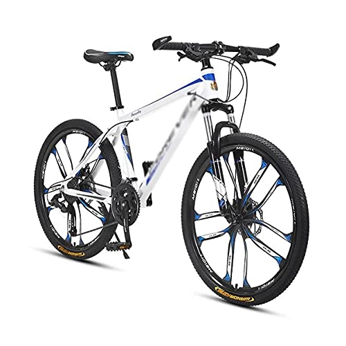Mountain Bike : 26 Inch Mountain Bike 21 Speed Dual Disc Brake City Moutain Bicycle Suitable For Men And Women Cycling Enthusiasts(Size:27 Speed, Color:Blue)