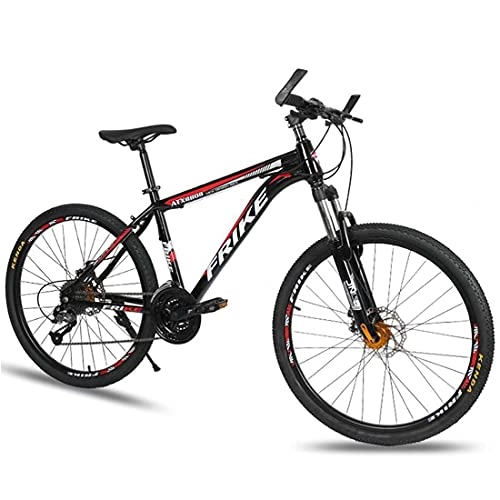 Mountain Bike : 26 Inch Mountain Bike Bicycle For Men And Women Aluminum Alloy Frame With Dual Disc Brakes Suitable For Men And Women Cycling Enthusiasts(Size:21 Speed, Color:Red)