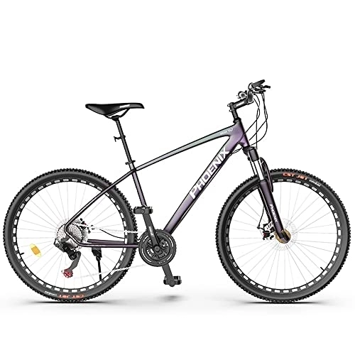 Mountain Bike : 26 Inch Mountain Bike, Mountain Bicycles Aluminum with 17 Inch Frame, Mountain Trail Bike with 27 Speeds Drivetrain, Full Suspension MTB ​​Gears Dual Disc Brakes Mountain Bicycle