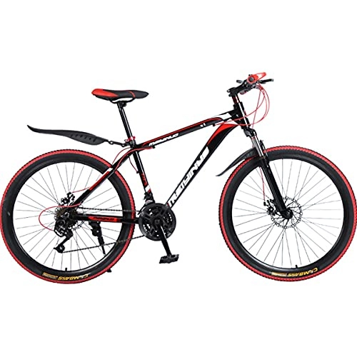 Mountain Bike : 26 Inches Mountain Bike 27 Speeds MTB Bicycles for Adults And Teenagers, Full Aluminum Pedals, Aluminum Alloy Frame, Disc Brake, Suitable Height: 160-185, White blue