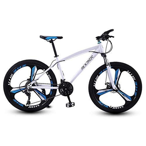 Mountain Bike : 26inch Mountain Bike, Carbon Steel Frame Hardtail Mountain Bicycle, Dual Disc Brake and Front Suspension (Color : B, Size : 24-speed)