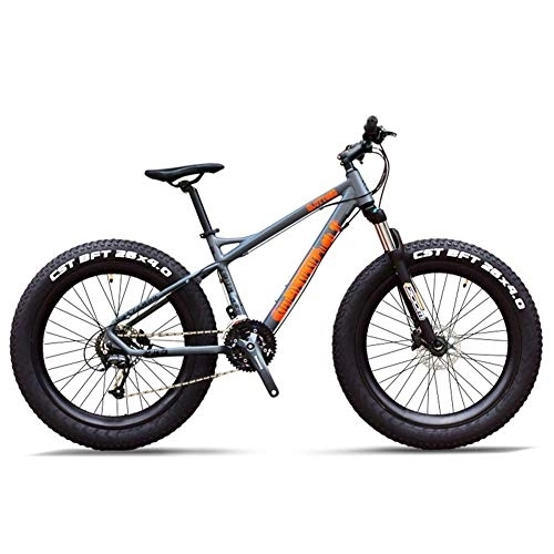 Mountain Bike : 27-Speed Mountain Bikes, Professional 26 Inch Adult Fat Tire Hardtail Mountain Bike, Aluminum Frame Front Suspension All Terrain Bicycle, D FDWFN