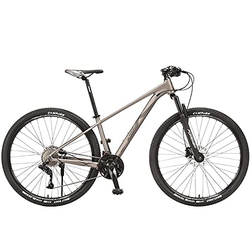 Mountain Bike : 29 Inch Mountain Bike, Hardtail Mountain Bicycle with 19" Aluminum Frame Lightweight 27 / 30 Speed Drivetrain with Disc-Brake Spokes for Men Women Men's MTB Bicycle, Suspension Forks
