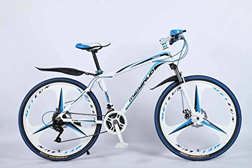Mountain Bike : Adult mountain bike- 26In 21-Speed Mountain Bike for Adult, Lightweight Aluminum Alloy Full Frame, Wheel Front Suspension Mens Bicycle, Disc Brake (Color : Blue, Size : C)