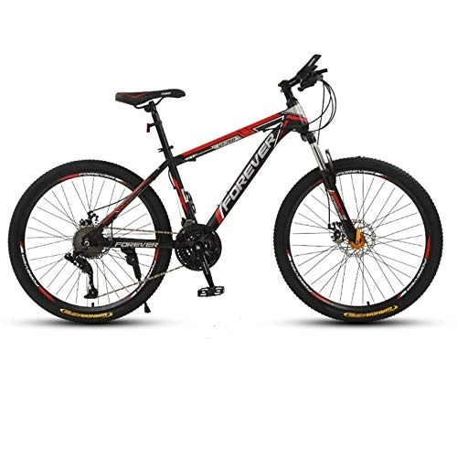 Mountain Bike : Adultmountain Bike, 26 Inch Men's Dual Disc Brake Hardtailmountain Bike, Bicycle Adjustable Seat, High-carbon Steel Frame, D-26inch24speed