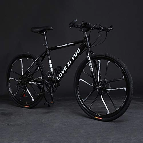 Mountain Bike : Adultmountain Bike, High Carbon Steel Outroad Bicycles, 21-Speed Bicycle Full Suspension MTB ​​Gears Dual Disc Brakesmountain Bicycle, C-24inch21speed