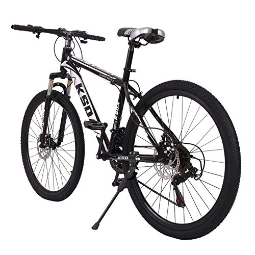 Mountain Bike : Aluminum Full Mountain Bike, Stone Mountain 26 Inch 21-Speed ​​Bicycle black handsome mountain bike (Color