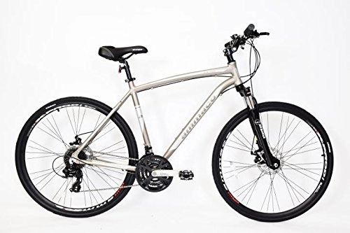 Mountain Bike : AMMACO MENS CS700 19" FRAME HYBRID BIKE LOCKOUT FORKS 24 SPEED 700C WHEEL BIKE ALLOY