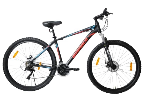 Mountain Bike : Ammaco Mountana Mens Mountain Bike 29" Wheel Disc Brakes 19 Inch Alloy Frame Front Suspension Black