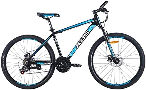 Mountain Bike : Bicycle 26 Inch Mountain Bikes, Aluminum 21 Speed Mountain Bike with Dual Disc Brake, Adult Alpine Bicycle, Anti-Slip Bikes, Hardtail Mountain Bike, Orange, 17 (Color : Dark Blue, Size : 17 Inches)