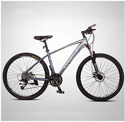 Mountain Bike : Bicycle 27-Speed Mountain Bikes, 27.5 Inch Big Tire Mountain Trail Bike, Dual-Suspension Mountain Bike, Aluminum Frame, Men's Womens Bicycle (Color : Blue)