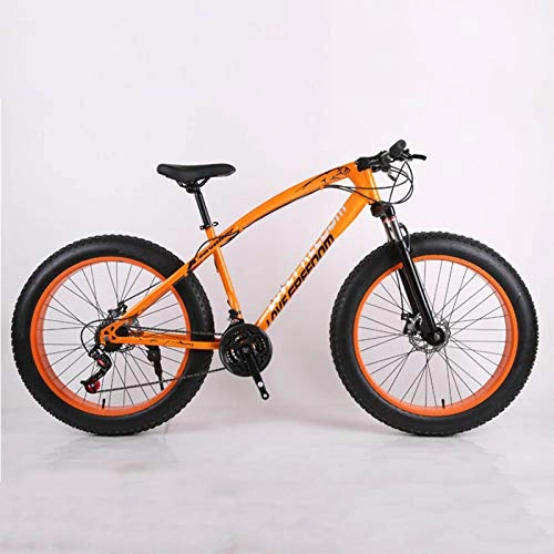 Mountain Bike : Bicycle Accessories Snow bike mountain bike, outdoor aluminum frame mountain bike 21 / 24 / 27 speed disc brake damping bike, adult double disc brake wide tire mountain bike