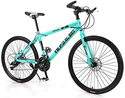 Mountain Bike : Bicycle Adult Mountain Bike, 26-Inch Men And Women Shock Absorber Variable Speed Student Bikes, 21 / 24 / 27 / 30 Speed Couple Mountain Bicycle, Green, 30 speed