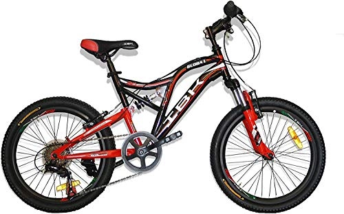 Mountain Bike : Bike Bicycle 20" IBK Global Shimano Disc Brakes Red Black