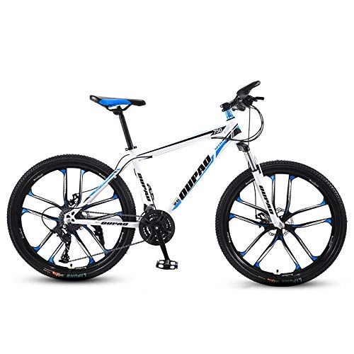 Mountain Bike : Chengke Yipin Mountain bike 26 inch student road bike-10 knife wheels white blue_24 speed