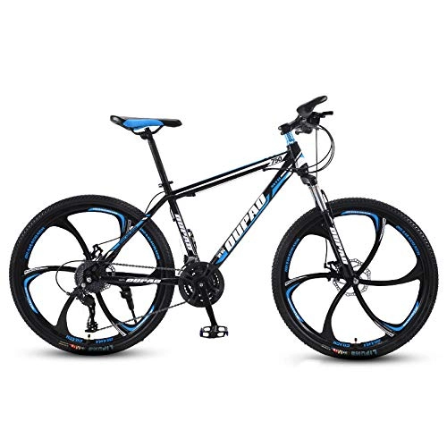 Mountain Bike : Chengke Yipin Mountain bike 26 inch student road bike-6 knife wheels black and blue_30 speed