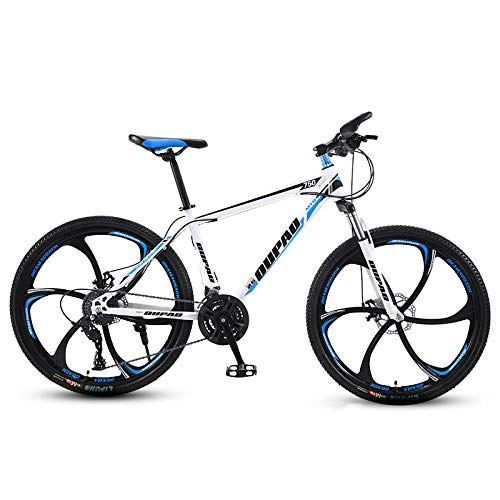 Mountain Bike : Chengke Yipin Mountain bike 26 inch student road bike-6 knife wheels white and blue_21 speed