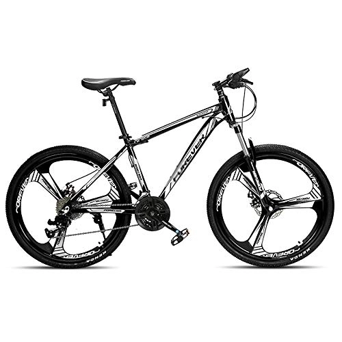 Mountain Bike : Chengke Yipin Mountain bike bicycle Variable speed adult bicycle 24 inch 24 speed One wheel High carbon steel frame Student youth shock-absorbing mountain bike-black