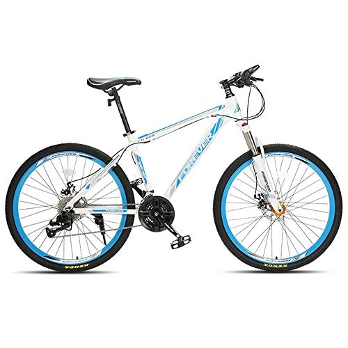 Mountain Bike : Chengke Yipin Mountain bike bicycle Variable speed adult bicycle 26 inch 27 speed high carbon steel frame Student youth shockproof mountain bike-blue