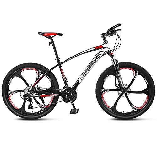 Mountain Bike : Chengke Yipin Mountain bike student bike 24 inch outdoor mountain bike variable speed road bike-Black red_27 speed