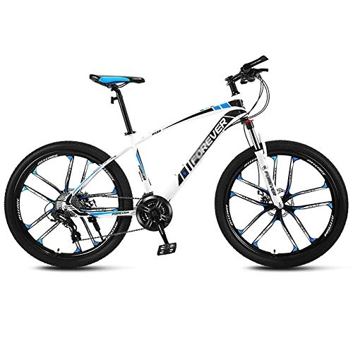Mountain Bike : Chengke Yipin Outdoor mountain bike 26 inch mountain bike-White blue_30 speed