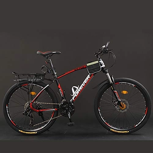 Mountain Bike : CJF Adult Mountain Bike 26 Inch Outroad Bicycles with Dual Disc Brakes for Adult, Men, Women(21-Speed, 24-Speed, 27-Speed, 30-Speed), A, 21 speed