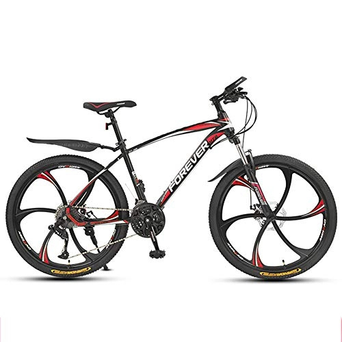 Mountain Bike : CJF Lightweight Outroad Mountain Bike 26 Inch 21 Speed Road Bike with Double Disc for Adults & Teen, B