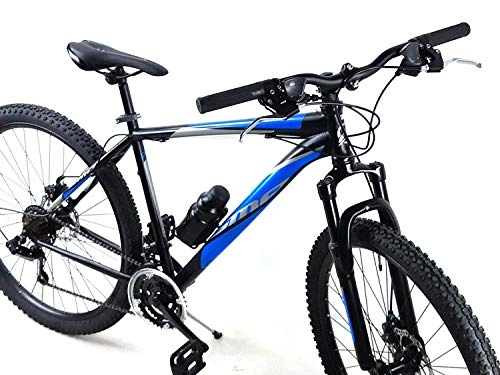 Mountain Bike : CSM Bicycle MTB Mountain Bike 27, 5 SMP "Diablo" with Brake Pads Disc and Shifter Shimano 21 Speeds / Blue Black - Blue Black, L (48)