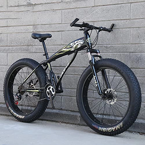 Mountain Bike : DANYCU 26 Inch Mountain Bike Bicycle for Mens, 4.0 Fat Tire Bike, Beach Snow All Terrain MTB, Off-Road Variable Speed Bike with Shock Absorber Fork, Maximum Load 200kg, E, 7 speed