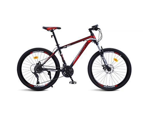 Mountain Bike : DGAGD 24 inch mountain bike cross-country variable speed racing light bicycle 40 cutter wheels-Black red_21 speed