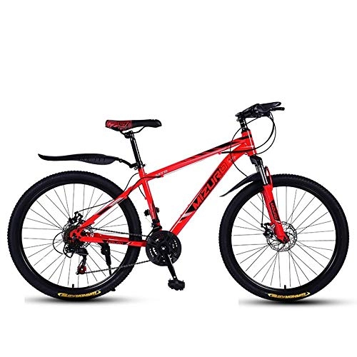Mountain Bike : DGAGD 26 inch mountain bike variable speed bicycle light racing spoke wheel-red_21 speed