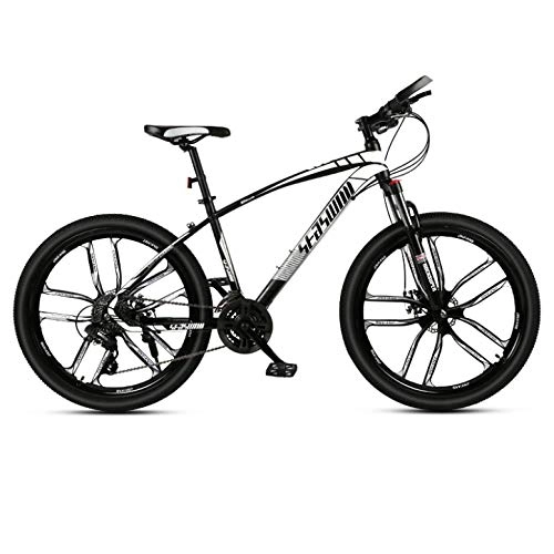 Mountain Bike : DGAGD 27.5 inch mountain bike male and female adult ultralight racing light bicycle ten-cutter wheel-Black and white_30 speed