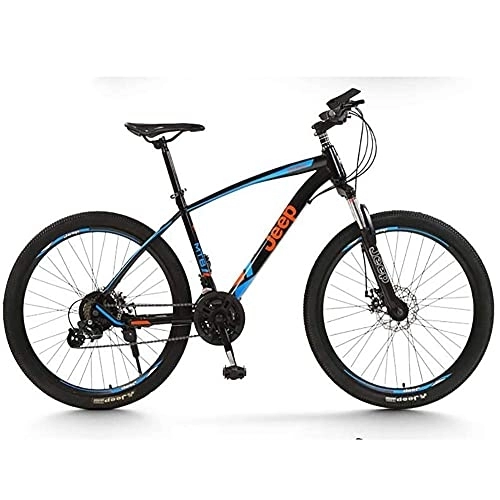 Mountain Bike : DGHJK Mountain Bikes, Unisex 24 Speed Shock Dual Disc Brakes Adult Bicycle, Road Bicycles Fat Tire Aluminum Frame