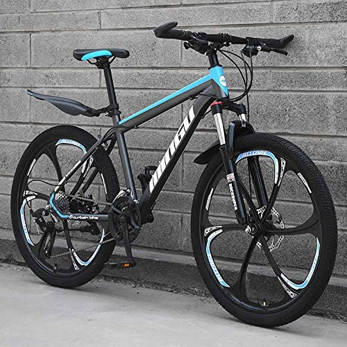 Mountain Bike : DJP Mountain Bike, Furniture High-Carbon Steel Mountain Bike, 26 inch Men's Mountain Bikes, Mountain Bicycle with Front Suspension Adjustable Seat, City Bike Cyan 6 Spoke 30 Speed, Cyan - 6 Spoke, 30 Speed