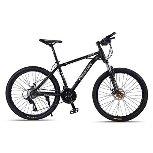 Mountain Bike : Dsrgwe 26inch Mountain Bike / Bicycles, Carbon Steel Frame, Front Suspension and Dual Disc Brake, 24 Speed (Color : B)