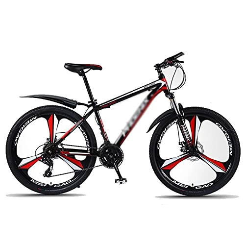 Mountain Bike : FBDGNG Mountain Bike 24 Speed Dual Disc Brake 26 Wheels Suspension Fork Mountain Bicycle With High Carbon Steel Frame(Size:24 Speed, Color:Red)