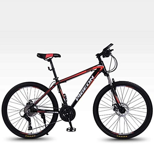Mountain Bike : G.Z Adult Mountain Bike Aluminum Alloy Bicycle Variable Speed Bicycle 26 Inch High Carbon Steel Women Road Bike, Black red, 27 speed