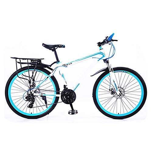 Mountain Bike : GAOTTINGSD Adult Mountain Bike Mountain Bike Adult Road Bicycle Men's MTB Bikes 24 Speed Wheels For Womens teens (Color : White, Size : 24in)