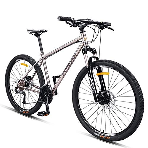 Mountain Bike : Giow Adult Mountain Bikes, 27.5 Inch Steel Frame Hardtail Mountain Bike, Mechanical Disc Brakes Anti-Slip Bikes, Men Womens All Terrain Mountain Bicycle, 27 Speed