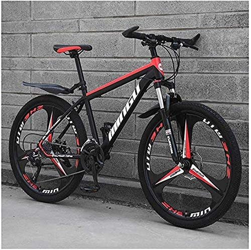 Mountain Bike : GQQ 26 inch Men's Mountain Bikes, High-Carbon Steel Hardtail Mountain Bike, Variable Speed Bicycle with Front Suspension Adjustable, B5, 27 Speed, A5