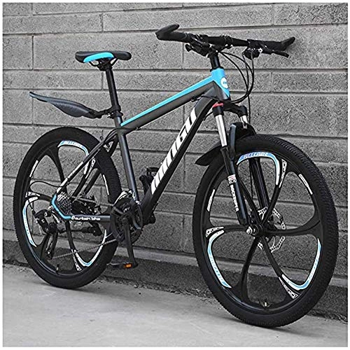 Mountain Bike : GQQ 26 inch Men's Mountain Bikes, High-Carbon Steel Hardtail Mountain Bike, Variable Speed Bicycle with Front Suspension Adjustable, B5, 27 Speed, B3