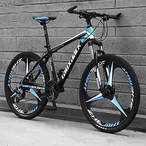 Mountain Bike : GQQ 26 Inches 21 / 24 / 27 / 30 Speed Disc Brake Integrated Wheel Bike Variable Speed Bicycle Downhill Road Hardtail, C, 27 Speed, a