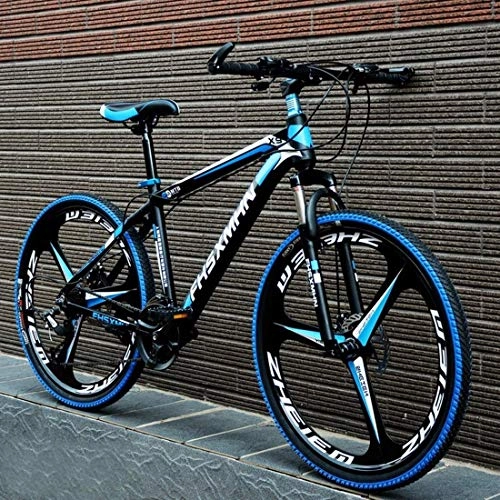 Mountain Bike : GQQ 26Inch Mountain Bike Variable Speed Bicycle Integrated Wheel Hydraulic Disc Cushioning Male and Female Students Adults, C2, 27, B1