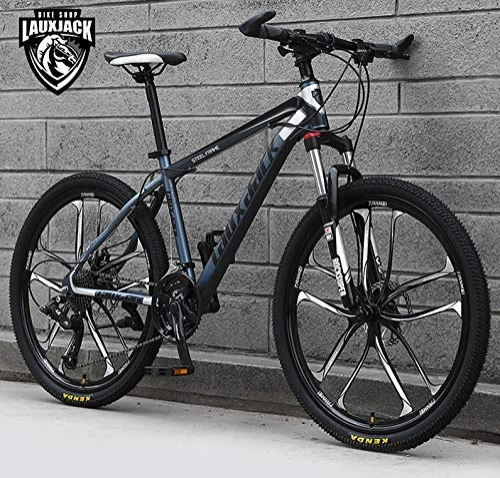 Mountain Bike : GQQ Mountain Bike, 24 inch Wheels Youth Mountain Bike (21-30 Speeds Options) Road Bicycle Racing Dual Disc Brake Bicycles, 21 Speed