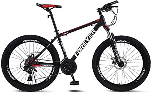 Mountain Bike : GQQ Mountain Bike 26 inch Dual Disc Brakes City Bike Variable Speed Bicycle Unicycle Off-Road Variable Speed MTB (21 / 24 / 27 / 30 Speed), 24