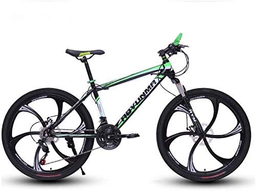 Mountain Bike : GQQ Mountain Bike, Twin Disc Brake Bikes, Beach Snowmobile Bike Variable Speed Bicycle Upgrade High-Carbon Steel Frame, D3, 27, A2